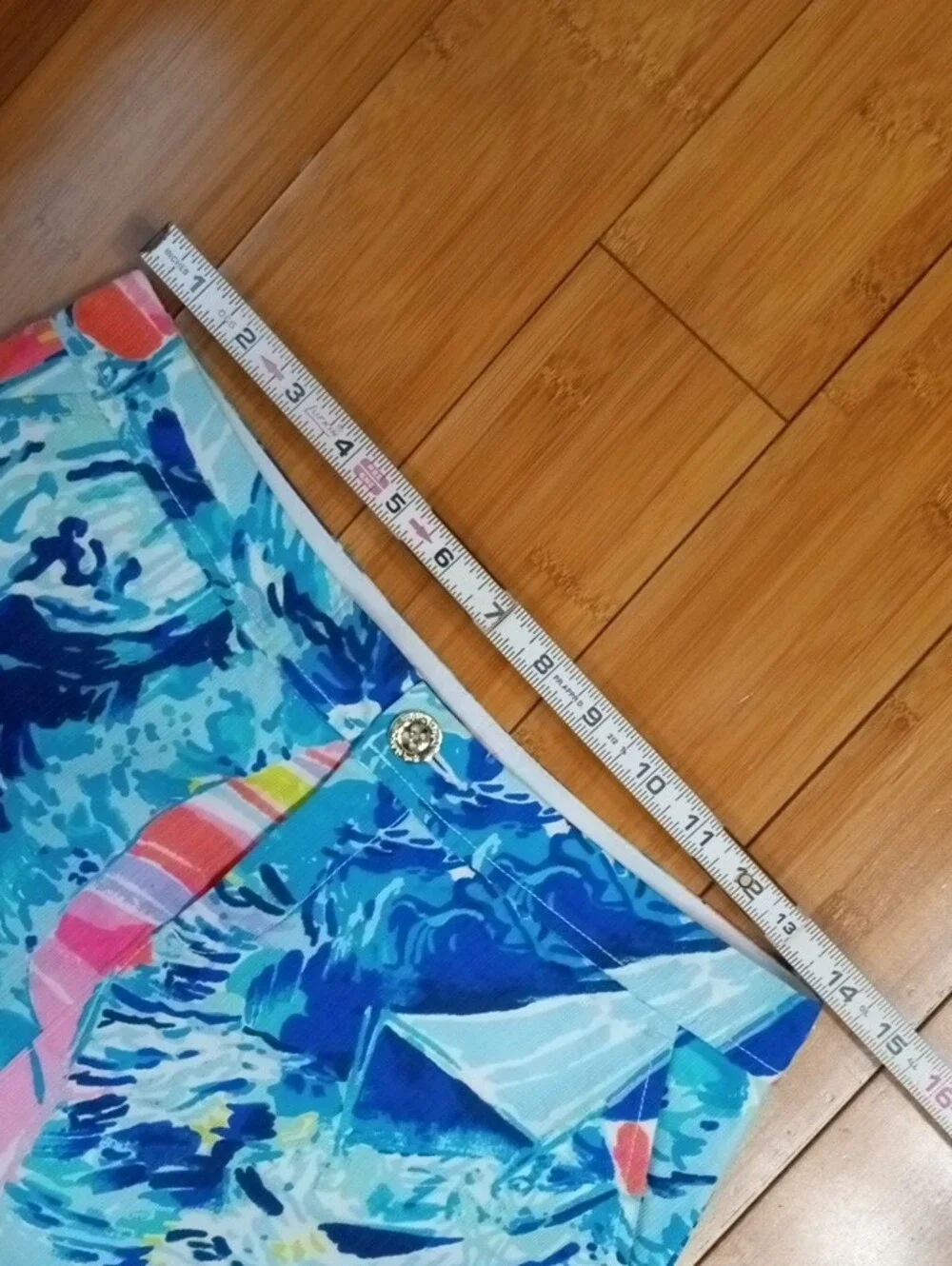 Lilly Pulitzer Turquoise Blue Wave-Sailboat Print Mini Skort Sz 0